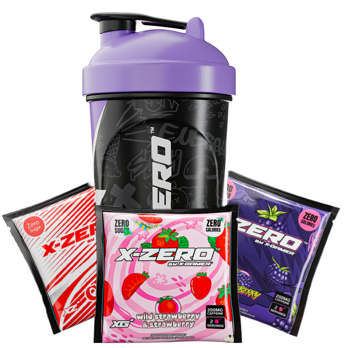 Shaker 500ml + Sample Pack (6 Servings) – X-Zero Energy