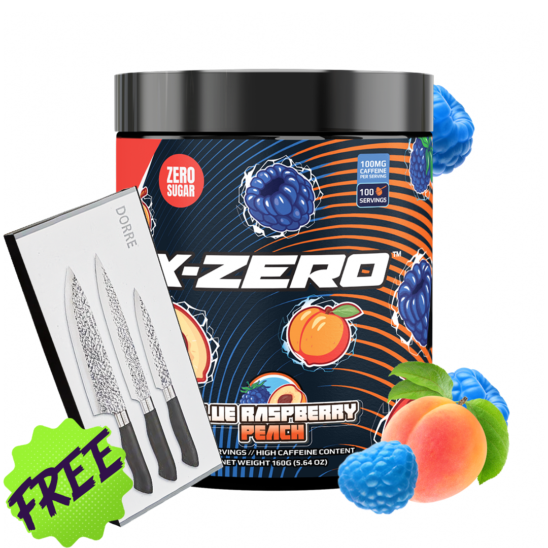 X-Zero Blue Raspberry Peach (160g / 100 Servings)