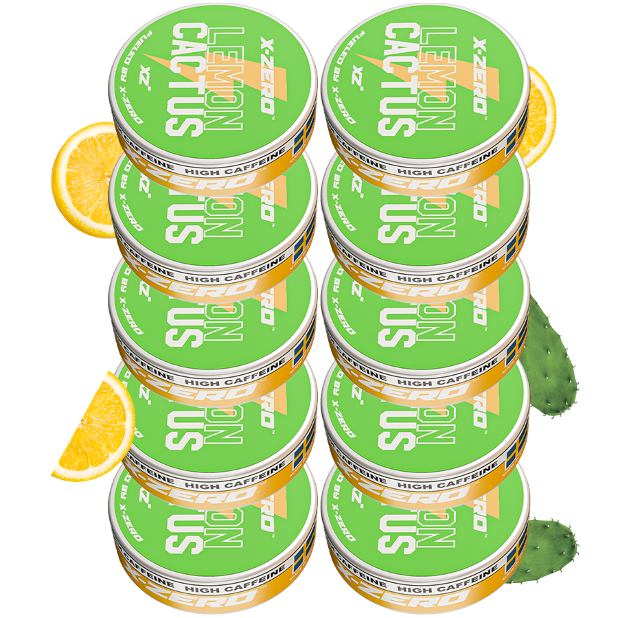 Lemon Cactus Energy Pouches (10 Pack/200 Pouches) – X-Zero Energy