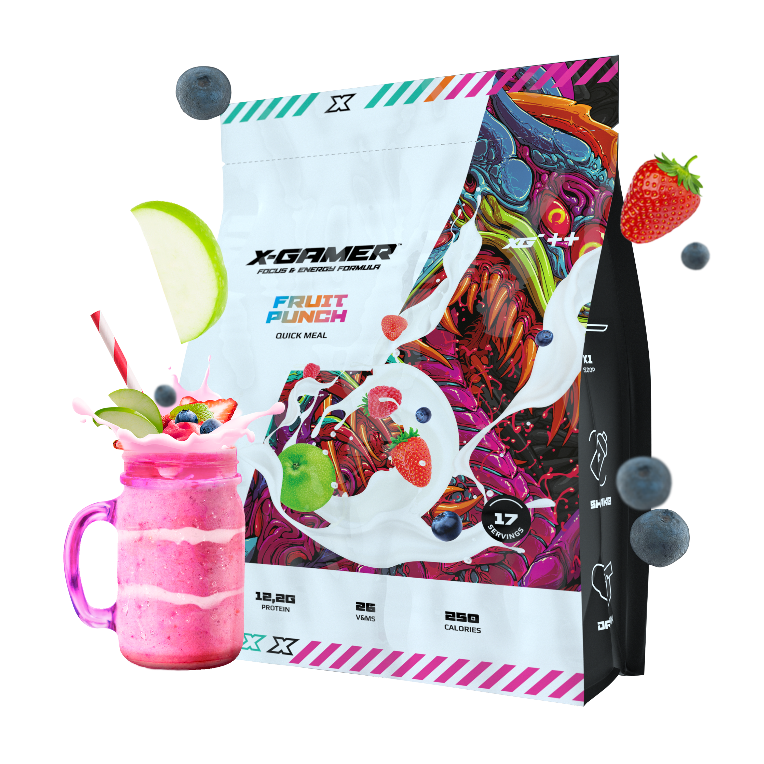 Quick Meal Fruit Punch (17 Servings / 1190g) – X-Zero Energy