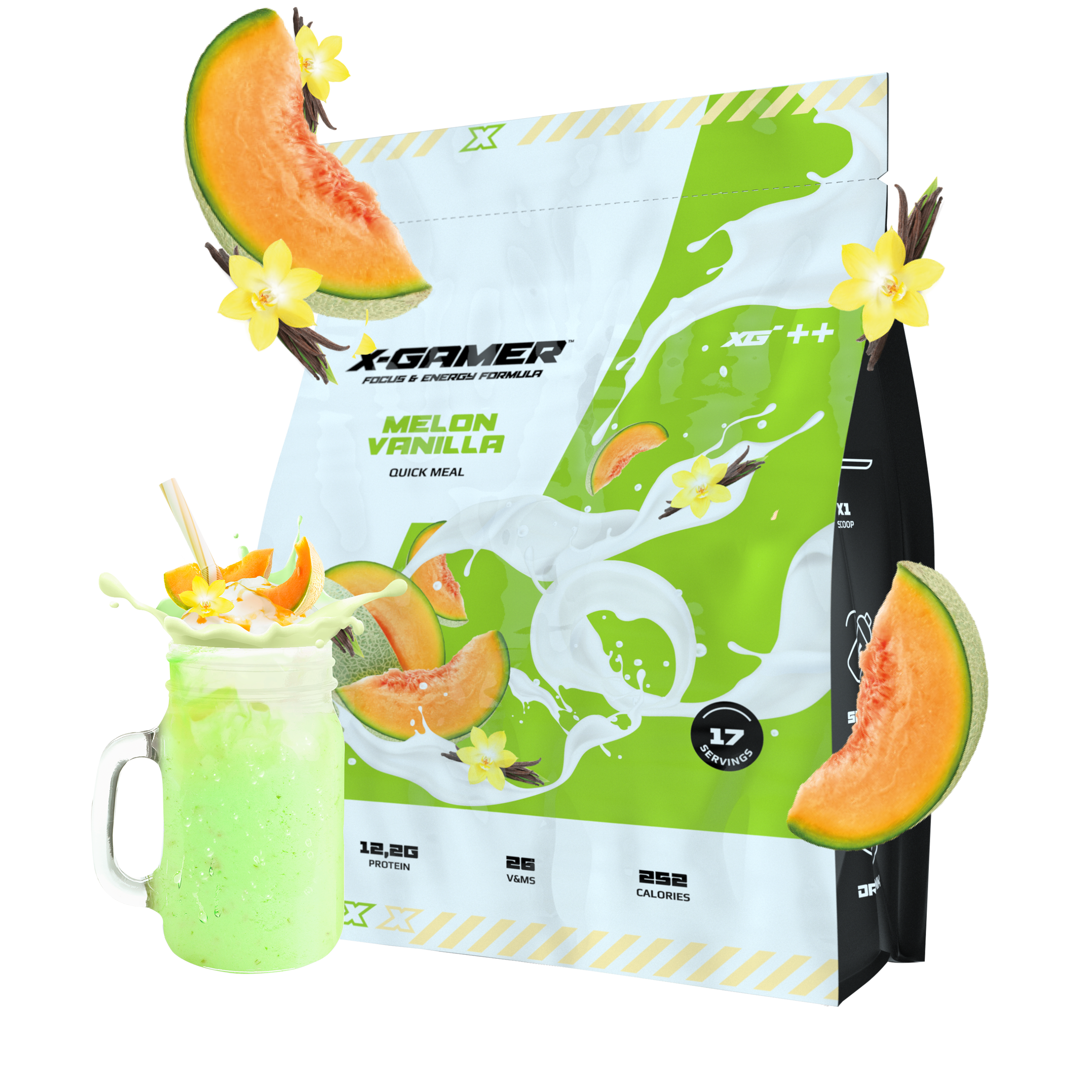melon様 Quick Meal Melon Vanilla (17 Servings / 1190g) – X-Zero Energy