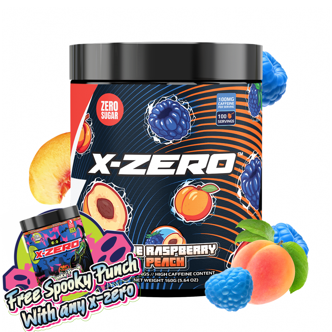 X-Zero Blue Raspberry Peach (160g / 100 Servings)