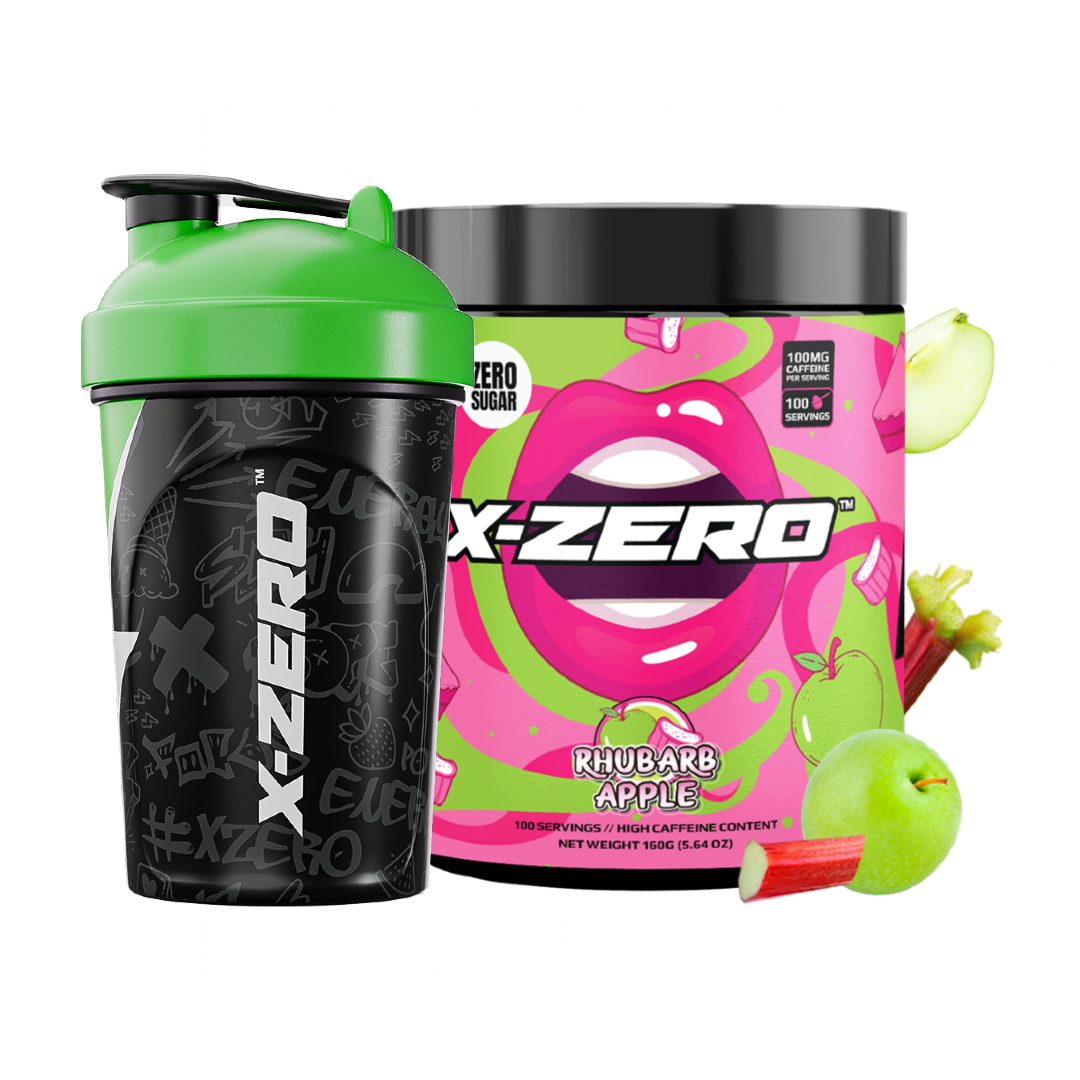 X-Zero Rhubarb Apple + 500ml Shaker (Bundle)