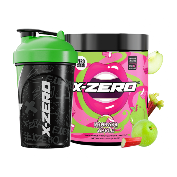 X-Zero Rhubarb Apple + 500ml Shaker (Bundle)