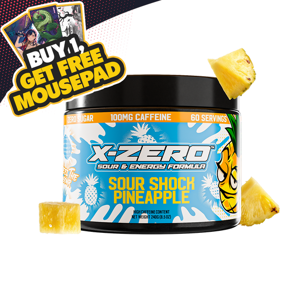 X-Zero Sour Shock Pineapple (240g / 60 Servings)