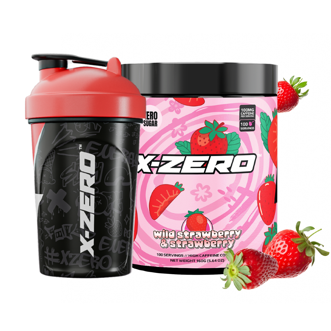 X-Zero Wild Strawberry & Strawberry + 500ml Shaker (Bundle)