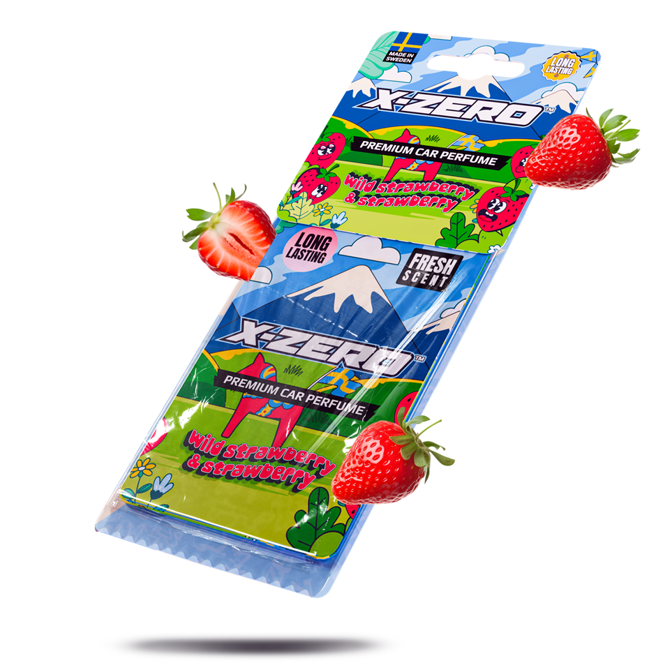 X-Zero Premium Car Air Freshener - Wild Strawberry & Strawberry