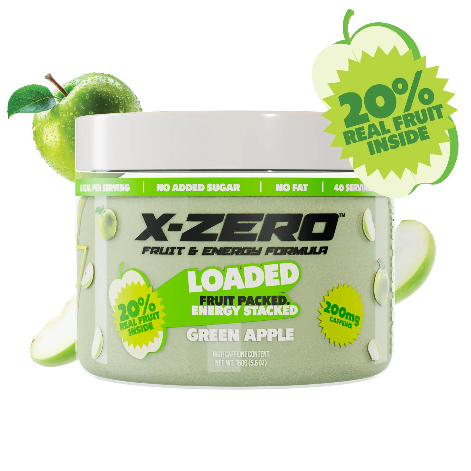 X-Zero Green Apple Loaded (160g / 40 Servings)