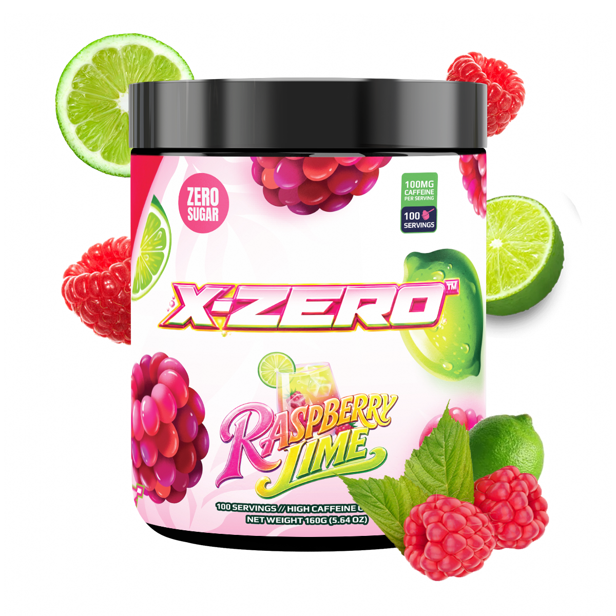 X-Zero Raspberry Lime (100 portioner)