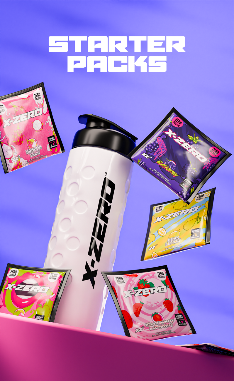 Shaker Sample Pack Shaker 500ml + Sample Pack (6 Servings) – X-Zero Energy